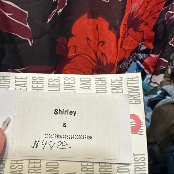 Lularoe Shirley women's size small black floral duster/ Kimono, nwt - Picture 6 of 6